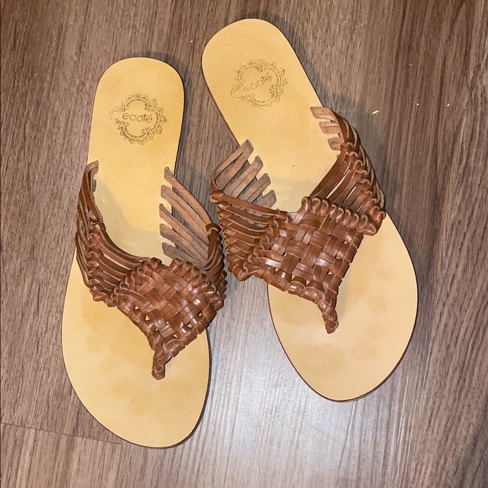 Ecote Tan Woven Women's Sandals